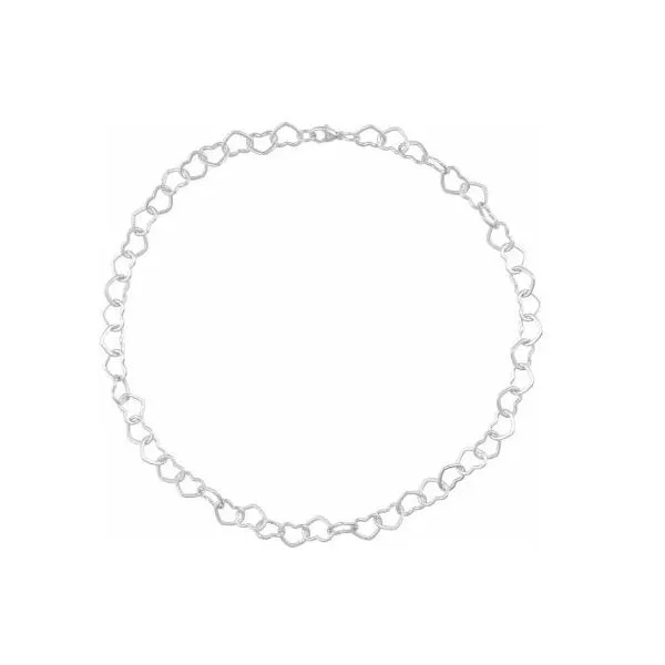 Sterling Silver Interlocking Hearts Necklace Length 16 Inches Quality Gem LLC Bethel, CT