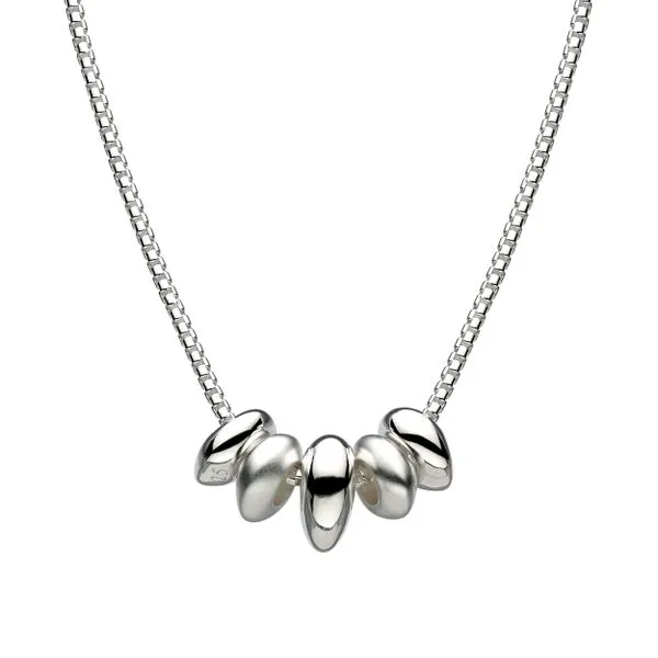 Sterling Silver Coast Tumble Sand Necklace Length 18 inches Quality Gem LLC Bethel, CT