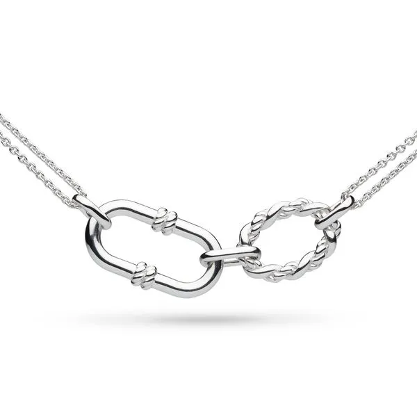Sterling Silver Rhodium Plated Marina Rope Link Duo Grande Twin Chain Necklace Length 18 Inches Quality Gem LLC Bethel, CT