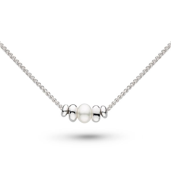 Sterling Silver Rhodium Plated Coast Tumble Pearl Necklace Length 17 Inches Quality Gem LLC Bethel, CT