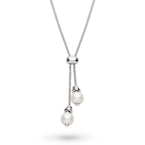 Sterling Silver Rhodium Plated Coast Tumble Freshwater Pearl Lariat Necklace Quality Gem LLC Bethel, CT