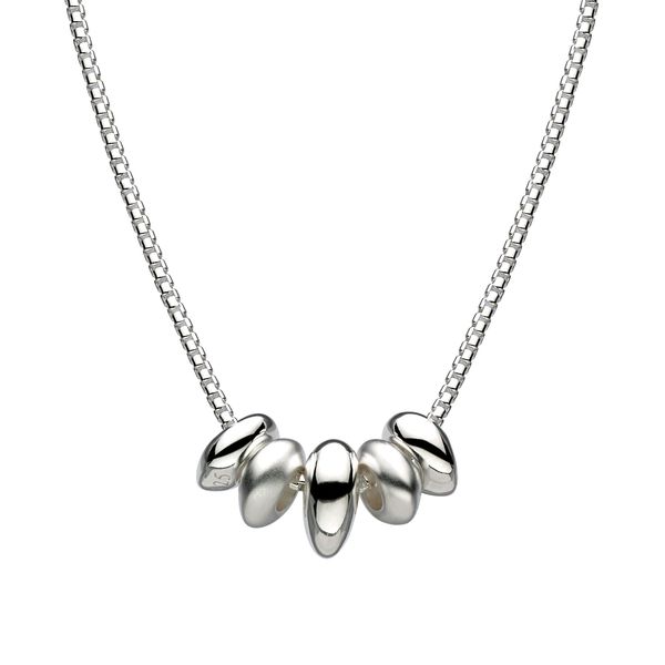 Sterling Silver Coast Tumble Sand Necklace Length 18 inches Quality Gem LLC Bethel, CT