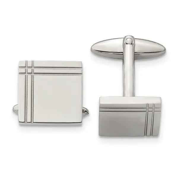 Stainless Steel Square Cufflinks Quality Gem LLC Bethel, CT