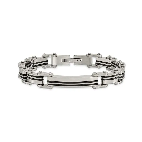 Stainless Steel Brushed Black IP-Plated 8.75