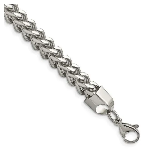 Stainless Steel Mens Franco Bracelet Quality Gem LLC Bethel, CT