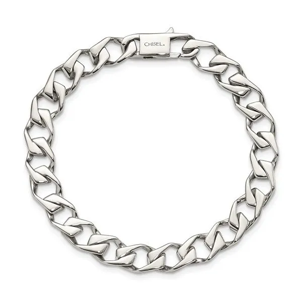 Stainless Steel 9mm Fancy Link Bracelet Length 8.25 Inches Quality Gem LLC Bethel, CT