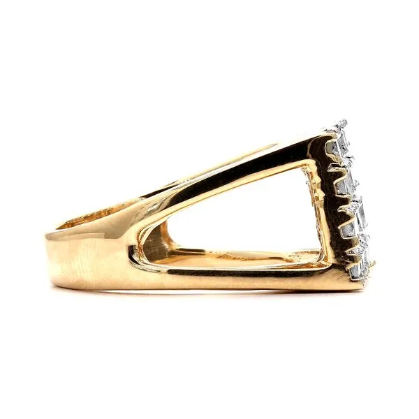 Estate 14K Yellow Gold 1.25ctw Diamond Fashion Ring Size 9.25 Image 2 Raleigh Diamond Fine Jewelry Raleigh, NC