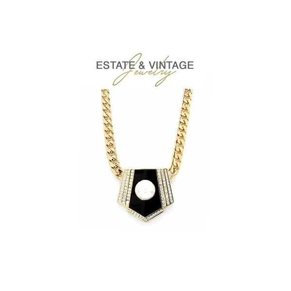 Estate 14K 2.00ctw Pearl & Diamond 7.5