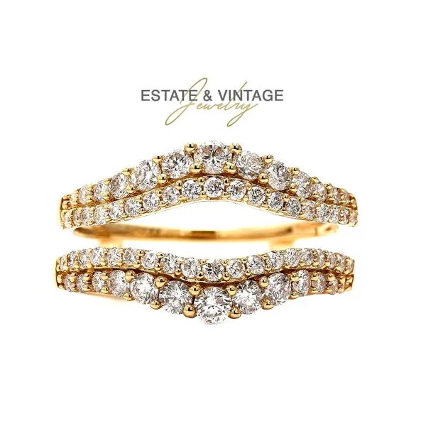 Estate 14K Yellow Gold 0.69ctw G-H/SI2 Round Diamonds Insert Size 5.5 Raleigh Diamond Fine Jewelry Raleigh, NC