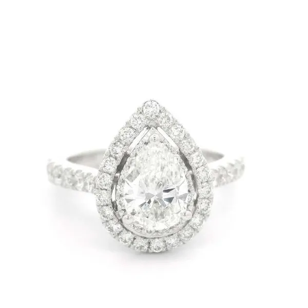 Estate Neil Lane 14K White Gold 1.60ctw Radiant Diamond Ring Set Size 4.75 Raleigh Diamond Fine Jewelry Raleigh, NC