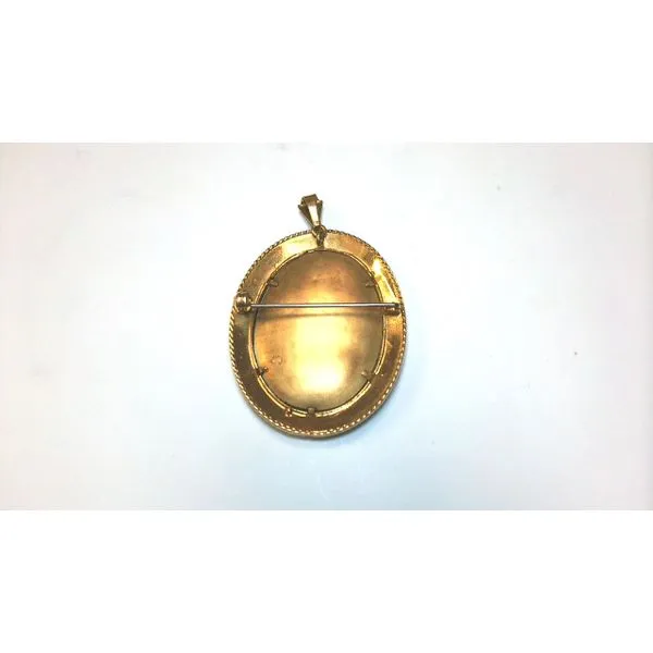 Corletto18K, Diamond, Enamel, Seed Pearl Cameo. Vintage Rare Image 2 Raleigh Diamond Fine Jewelry Raleigh, NC