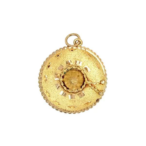 Estate 14K Yellow Gold Sombrero Hat Charm Image 2 Raleigh Diamond Fine Jewelry Raleigh, NC
