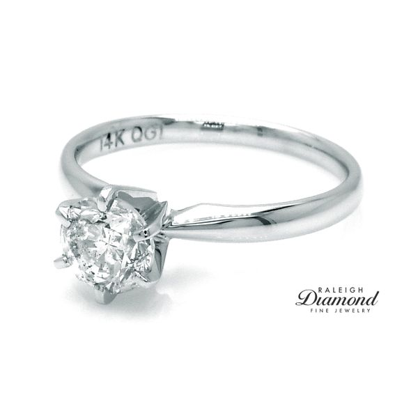 14k White Gold 1.15 Carat Diamond Solitaire Engagement Ring Image 2 Raleigh Diamond Fine Jewelry Raleigh, NC