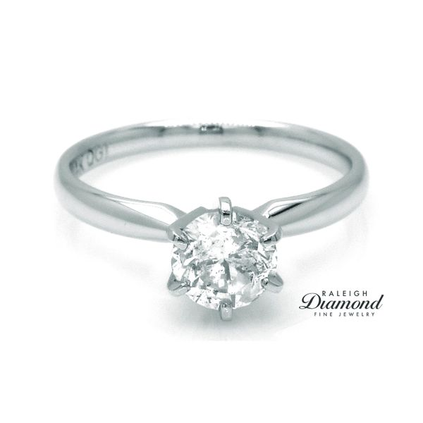 14k White Gold 1.15 Carat Diamond Solitaire Engagement Ring Raleigh Diamond Fine Jewelry Raleigh, NC