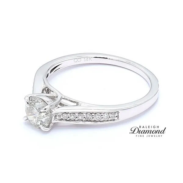 14K White Gold 0.80cttw Round Brilliant Diamond Engagement Ring Image 2 Raleigh Diamond Fine Jewelry Raleigh, NC