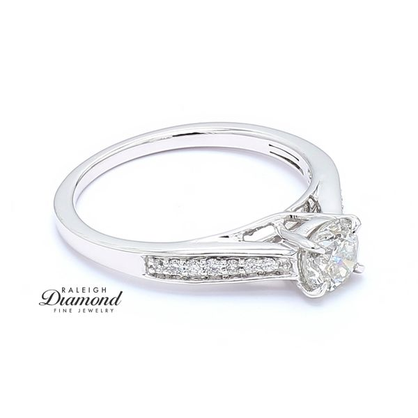 14K White Gold 0.80cttw Round Brilliant Diamond Engagement Ring Image 3 Raleigh Diamond Fine Jewelry Raleigh, NC