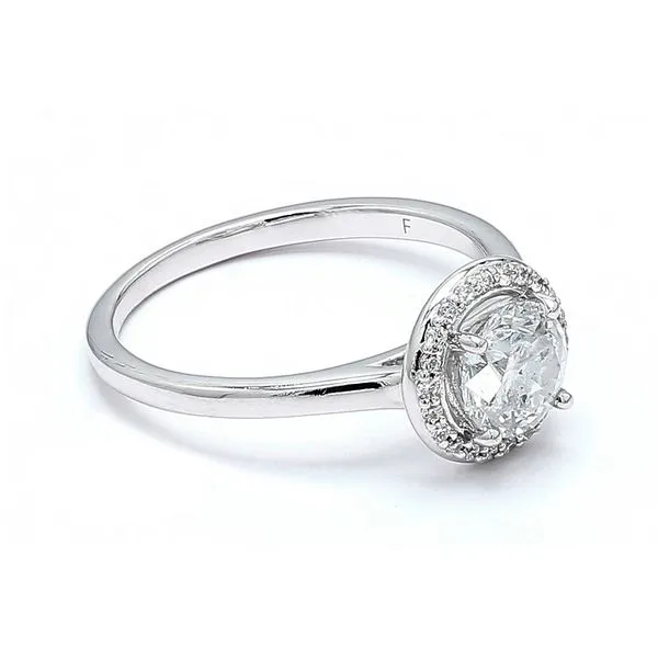 14K White Gold 1.10ctw E/I2 Halo Diamond Size 7 Image 3 Raleigh Diamond Fine Jewelry Raleigh, NC