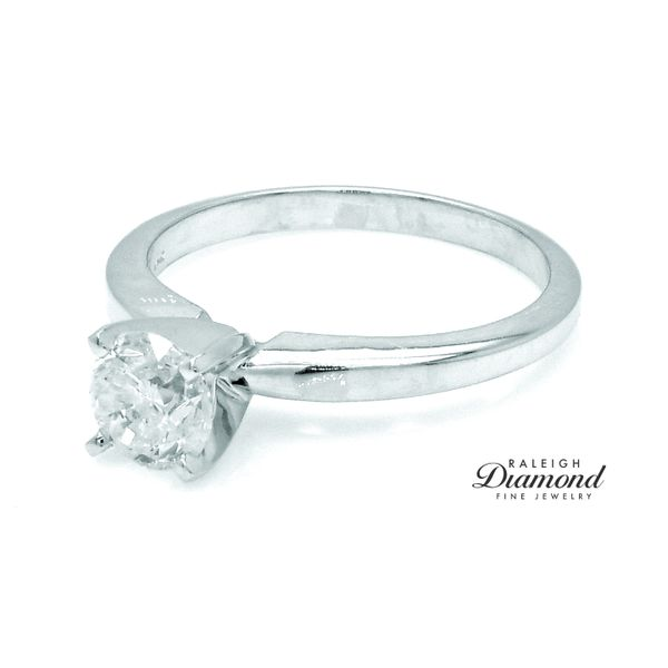 14k White Gold 0.73 Carat Diamond Solitaire Engagement Ring Image 2 Raleigh Diamond Fine Jewelry Raleigh, NC