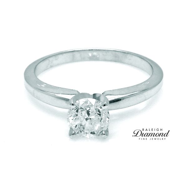 14k White Gold 0.73 Carat Diamond Solitaire Engagement Ring Raleigh Diamond Fine Jewelry Raleigh, NC