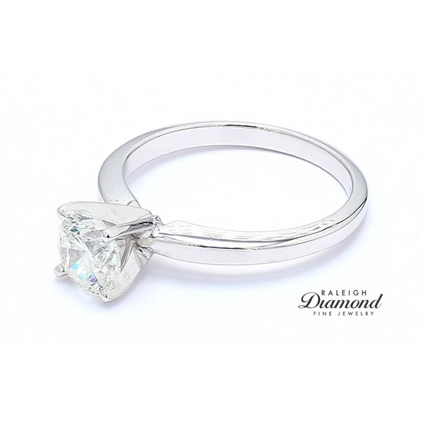 14K White Gold 0.97ctw Diamond Solitaire Engagement Ring Image 2 Raleigh Diamond Fine Jewelry Raleigh, NC