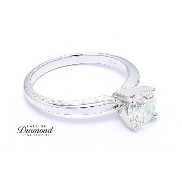 14K White Gold 0.97ctw Diamond Solitaire Engagement Ring Image 3 Raleigh Diamond Fine Jewelry Raleigh, NC