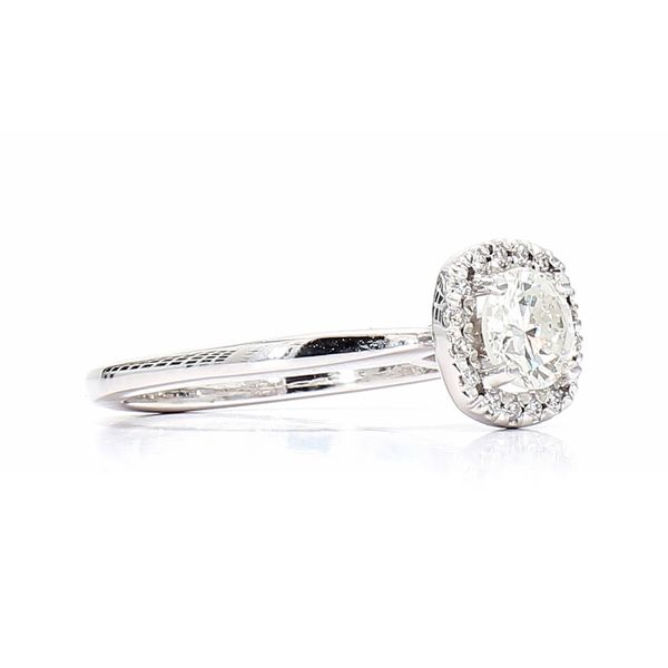 14K White Gold 0.68ctw I/SI2 Halo Diamond Image 3 Raleigh Diamond Fine Jewelry Raleigh, NC