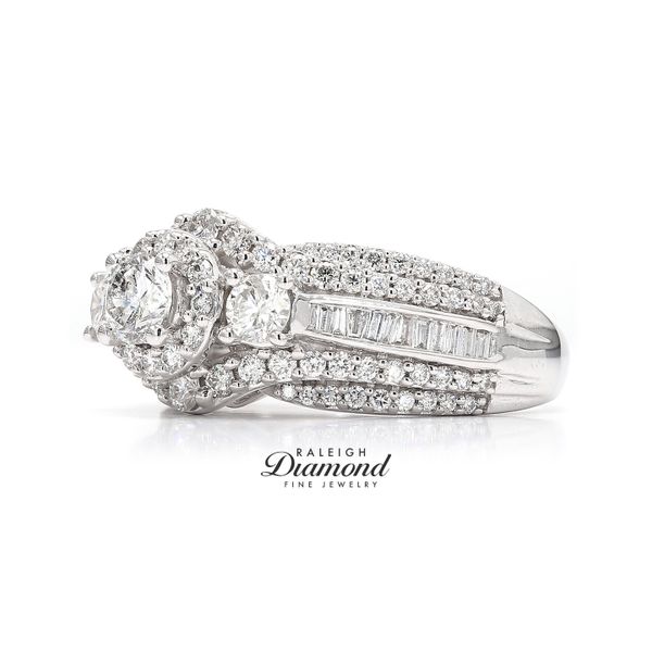 14K White Gold Heera Moti 1.50ctw Diamond Engagement Ring Image 2 Raleigh Diamond Fine Jewelry Raleigh, NC