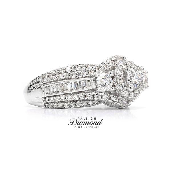 14K White Gold Heera Moti 1.50ctw Diamond Engagement Ring Image 3 Raleigh Diamond Fine Jewelry Raleigh, NC