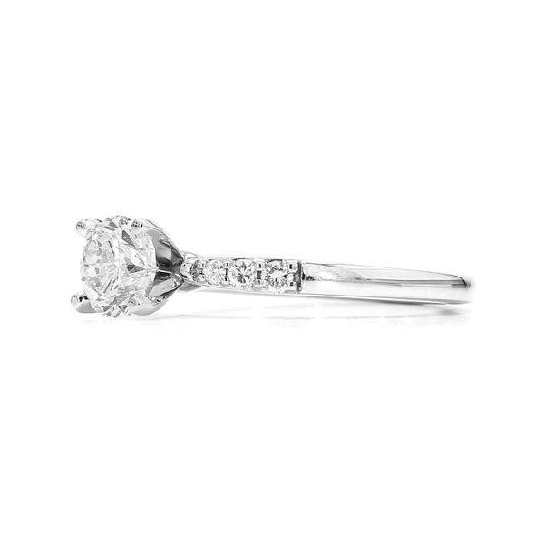 14K White Gold 0.86ctw G/I1 Accented Shank Diamond Image 2 Raleigh Diamond Fine Jewelry Raleigh, NC