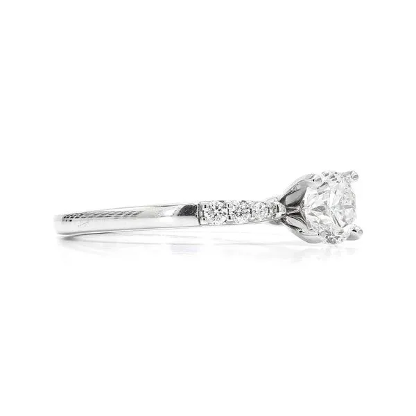 14K White Gold 0.86ctw G/I1 Accented Shank Diamond Image 3 Raleigh Diamond Fine Jewelry Raleigh, NC