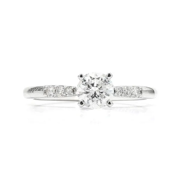 14K White Gold 0.86ctw G/I1 Accented Shank Diamond Raleigh Diamond Fine Jewelry Raleigh, NC