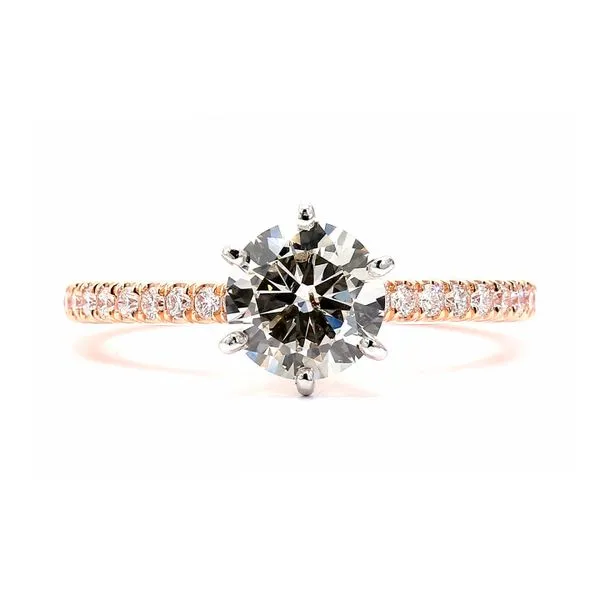 14K Rose Gold 1.20ctw J/SI2 Accented Shank Diamond Ring Raleigh Diamond Fine Jewelry Raleigh, NC
