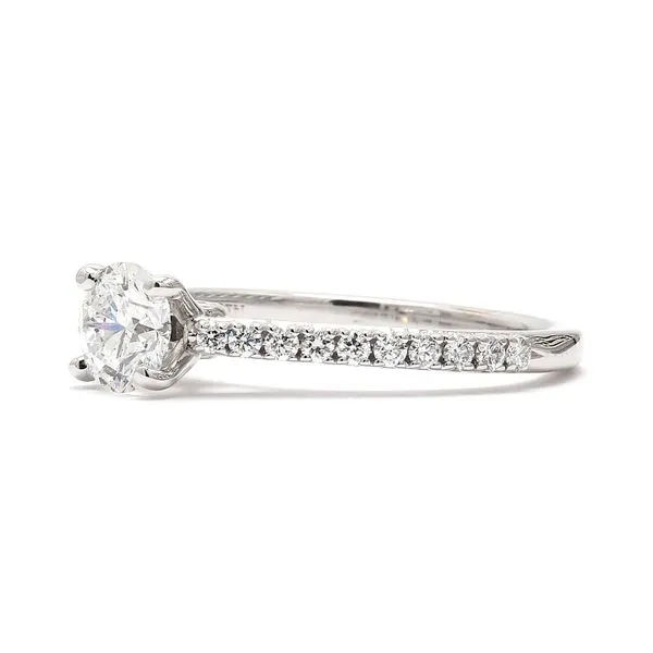 14K White Gold 0.89ctw H/SI2 Center Round Brilliant Diamond Ring Image 2 Raleigh Diamond Fine Jewelry Raleigh, NC