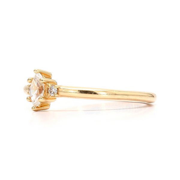 14K Yellow Gold 0.21ctw 3 Stone Diamond Engagement Ring Image 2 Raleigh Diamond Fine Jewelry Raleigh, NC