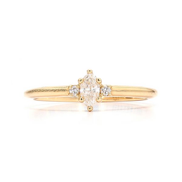 14K Yellow Gold 0.21ctw 3 Stone Diamond Engagement Ring Raleigh Diamond Fine Jewelry Raleigh, NC