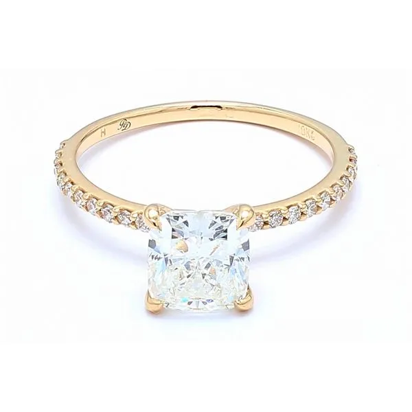 18K Yellow Gold 1.93ctw J/SI1 Cushion GIA Diamond Ring Raleigh Diamond Fine Jewelry Raleigh, NC