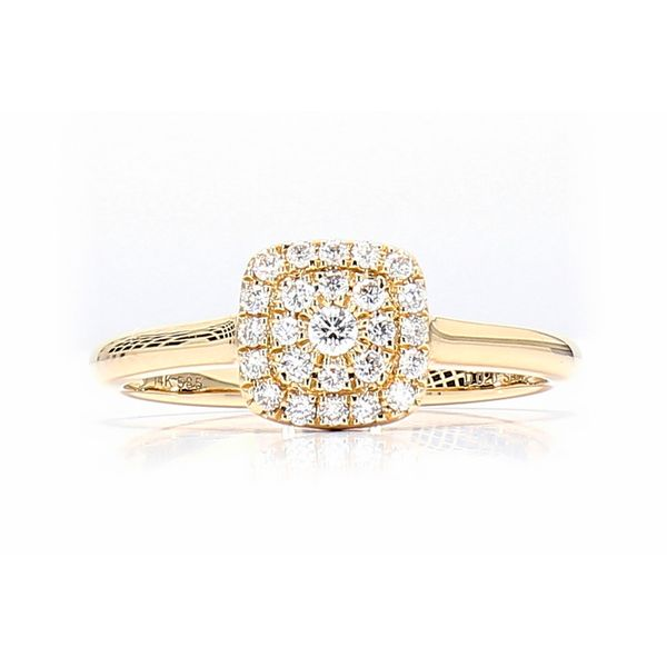 14K Yellow Gold 0.20cttw Cluster Diamond Ring Raleigh Diamond Fine Jewelry Raleigh, NC