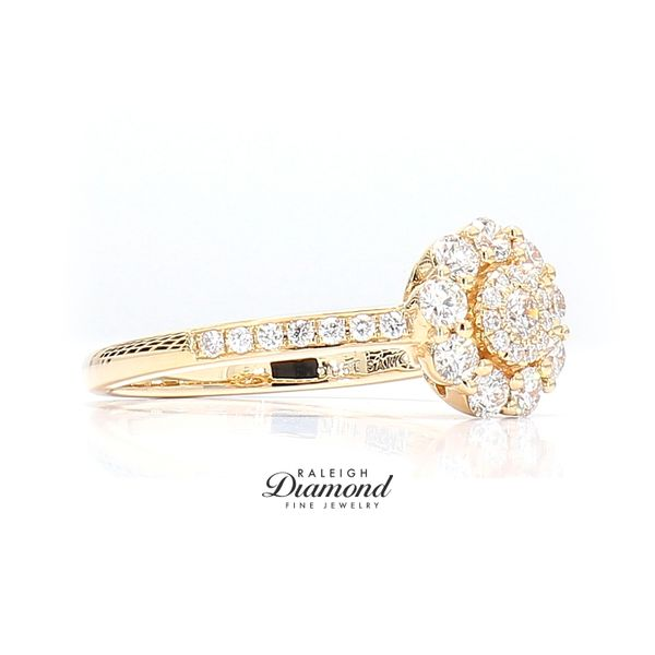 14K Yellow Gold 0.51cttw Cluster Diamond Ring Image 3 Raleigh Diamond Fine Jewelry Raleigh, NC