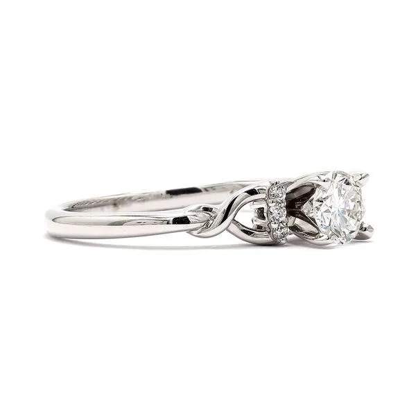 14K White Gold 0.50ctw G/VS2 Twist Accented Diamond Ring Image 3 Raleigh Diamond Fine Jewelry Raleigh, NC