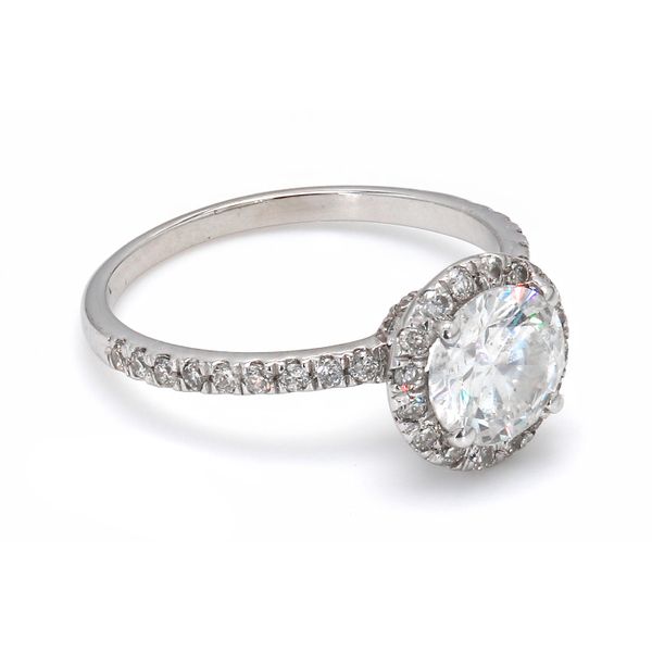 Estate 14K White Gold 1.00ctw Halo Diamond Engagement Ring Image 3 Raleigh Diamond Fine Jewelry Raleigh, NC