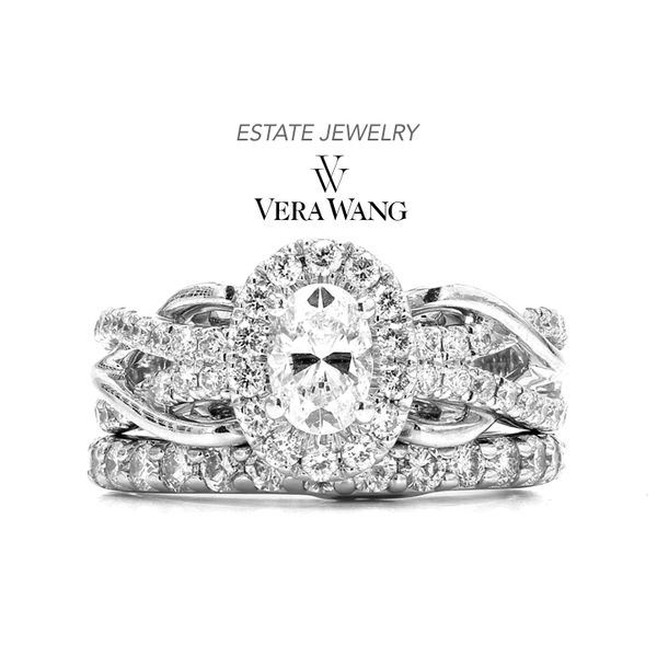 Estate Vera Wang 14K White Gold 1.60ctw I-J/SI-I Diamond Size 4.25 Raleigh Diamond Fine Jewelry Raleigh, NC