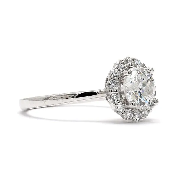 14K White Gold 1.55ctw H/I2 Halo Diamond Ring Image 3 Raleigh Diamond Fine Jewelry Raleigh, NC