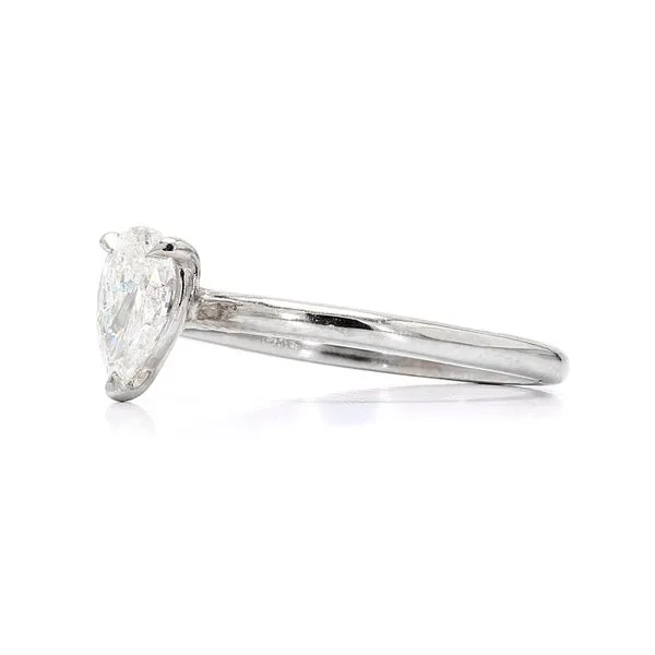 RD365 14K White Gold 0.50ctw E/SI1 Pear Solitaire Natural GIA Diamond Image 2 Raleigh Diamond Fine Jewelry Raleigh, NC