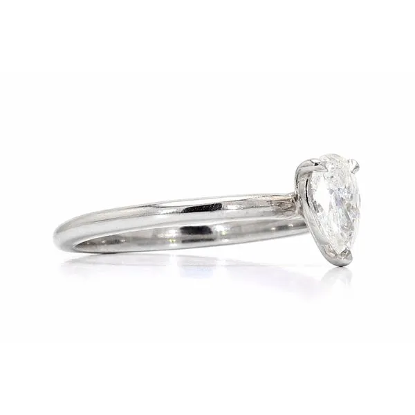 RD365 14K White Gold 0.50ctw E/SI1 Pear Solitaire Natural GIA Diamond Image 3 Raleigh Diamond Fine Jewelry Raleigh, NC