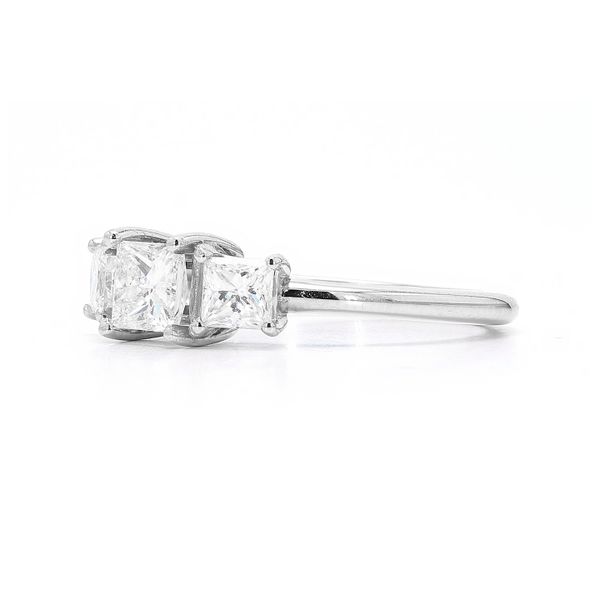 14K White Gold 1.19ctw Princess Cut 3 Stone Diamond Engagement Ring Image 2 Raleigh Diamond Fine Jewelry Raleigh, NC