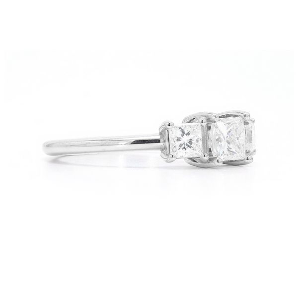 14K White Gold 1.19ctw Princess Cut 3 Stone Diamond Engagement Ring Image 3 Raleigh Diamond Fine Jewelry Raleigh, NC