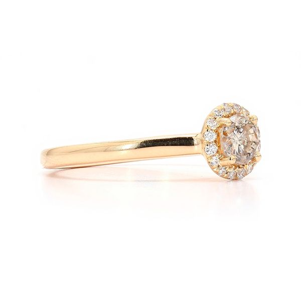 14K Yellow Gold 0.54ctw Natural Light Grey/I2 