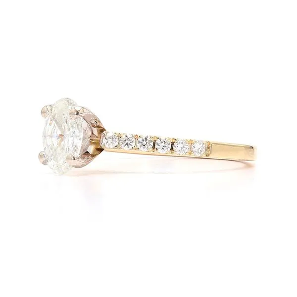 14K Yellow Gold 0.93ctw G/SI2 Natural Oval Diamond Ring Image 2 Raleigh Diamond Fine Jewelry Raleigh, NC