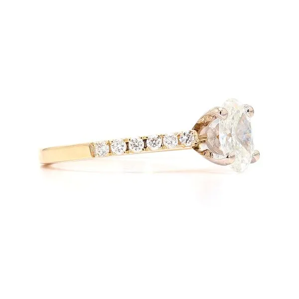 14K Yellow Gold 0.93ctw G/SI2 Natural Oval Diamond Ring Image 3 Raleigh Diamond Fine Jewelry Raleigh, NC
