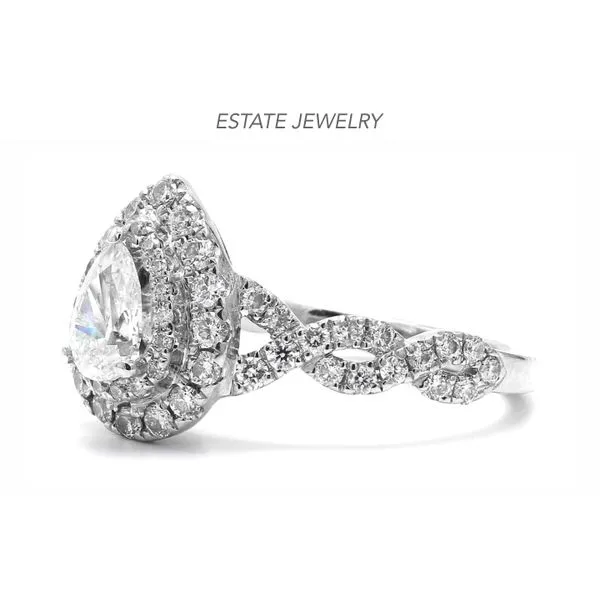 Estate Neil Lane 14K White Gold 1.15ctw Pear Diamond Image 2 Raleigh Diamond Fine Jewelry Raleigh, NC